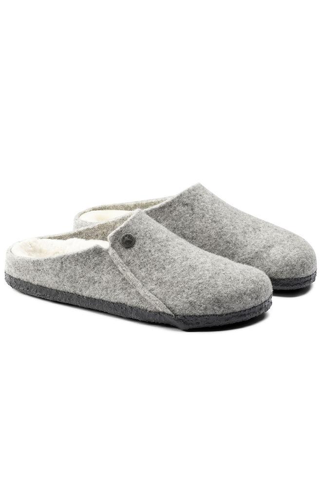 商品Birkenstock|(1015086) Zermatt Shearling Wool Felt Slippers - Light Grey,价格¥333,第1张图片