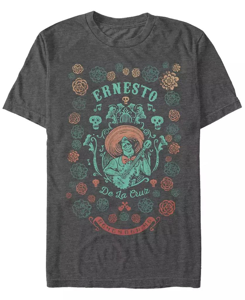 商品Disney|Disney Pixar Men's Coco Ernesto Remember Me Floral Style, Short Sleeve T-Shirt,价格¥186,第1张图片