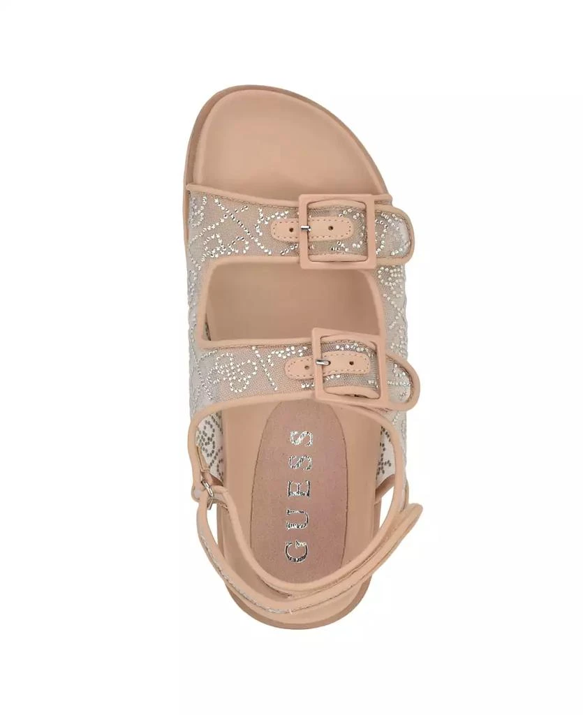 商品GUESS|Women's Frella Two Band Embellished Footbed Sandals,价格¥890,第4张图片详细描述