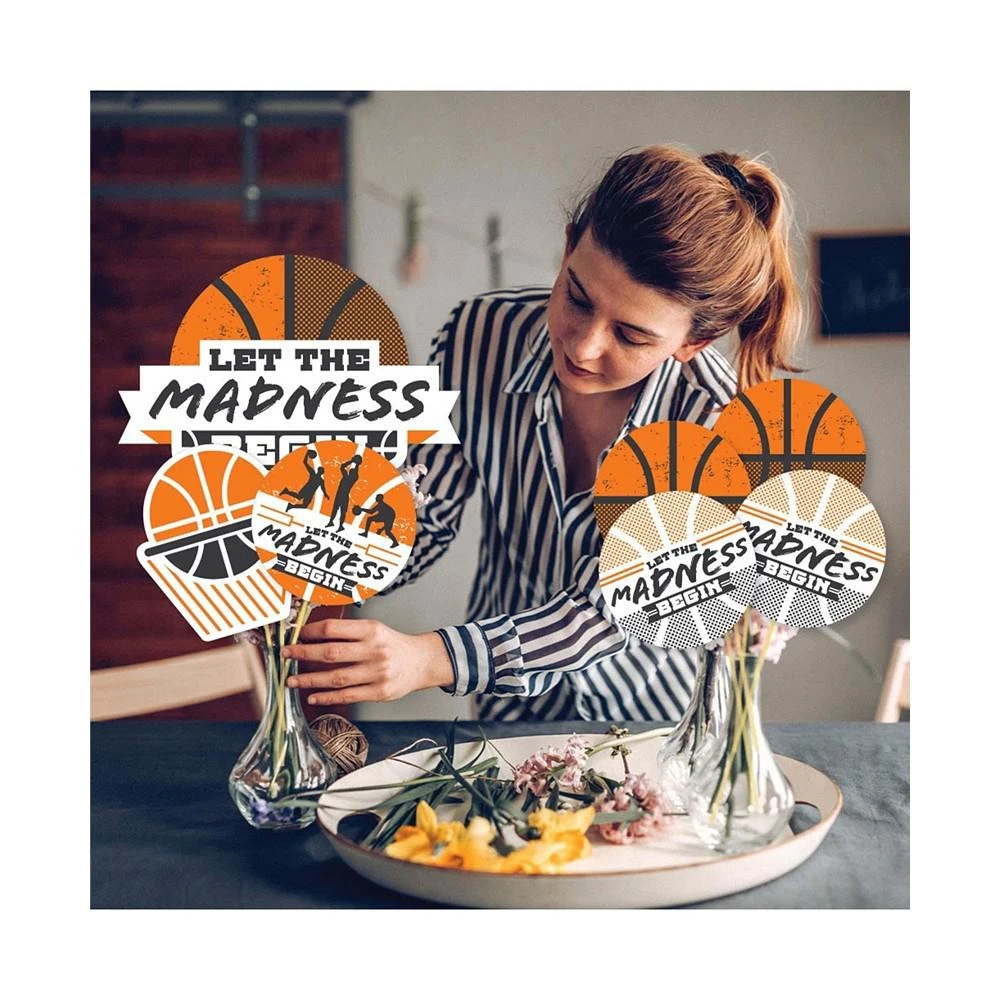 商品Big Dot of Happiness|Basketball Let the Madness Begin Centerpiece Showstopper Table Toppers 35 Pc,价格¥225,第3张图片详细描述