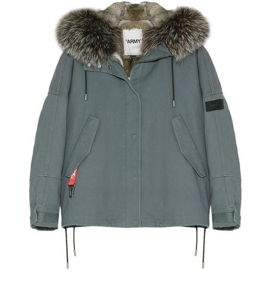 商品Yves Salomon|皮草、纯棉派克大衣,价格¥16992,第1张图片