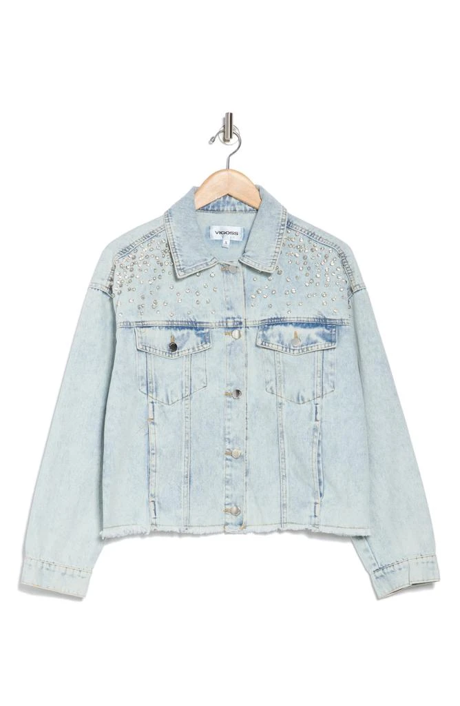 商品VIGOSS|Front Bling Denim Jacket,价格¥165,第3张图片详细描述