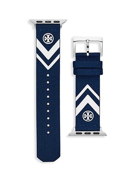 TB Apple Strap Chevron-Print Grosgrain Apple Watch® Band商品第1张图片规格展示