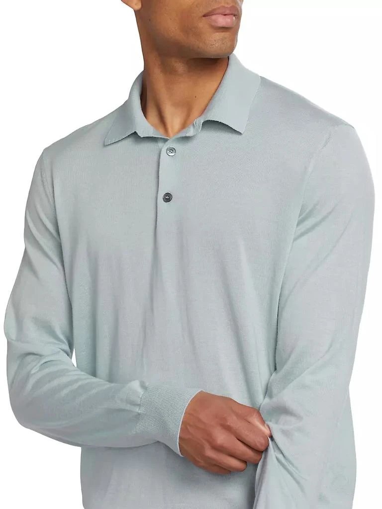 商品Zegna|Cashmere-Silk Polo Sweater,价格¥9520,第5张图片详细描述