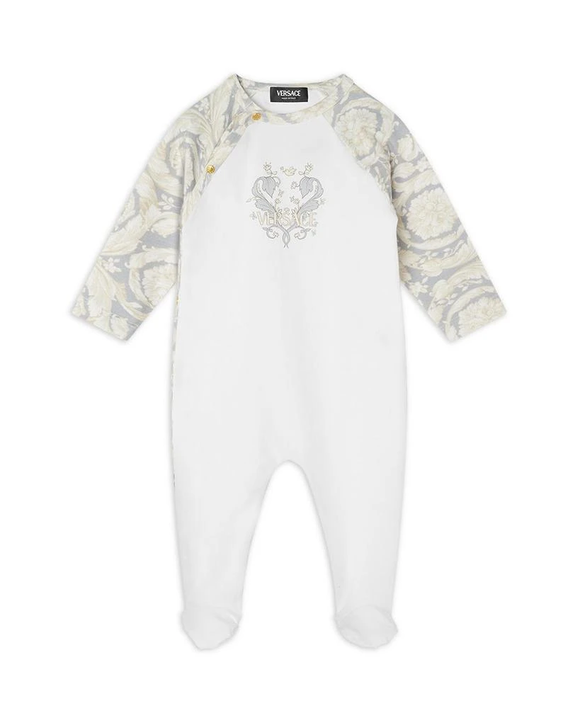 商品Versace|Unisex Barocco Stretch Jersey Footie - Baby,价格¥1715,第1张图片