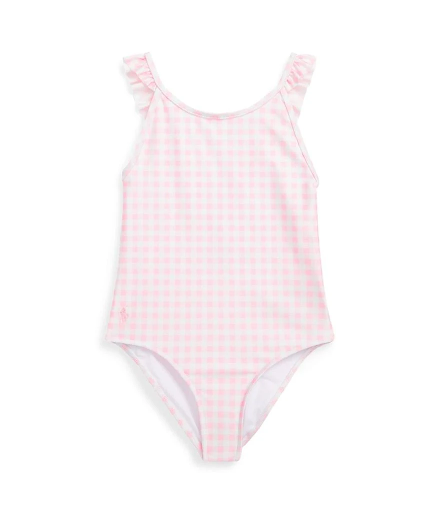 商品Ralph Lauren|Gingham Ruffled One-Piece Swimsuit (Little Kids),价格¥413,第1张图片