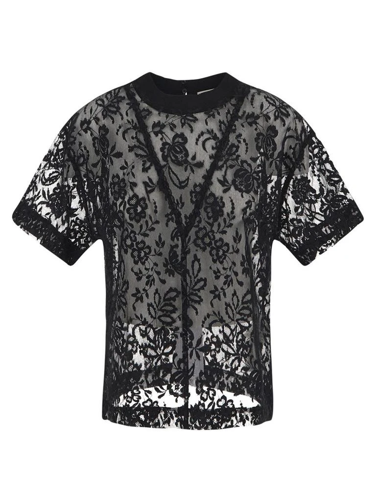 商品Alexander McQueen|Lace T-Shirt,价格¥4362,第1张图片