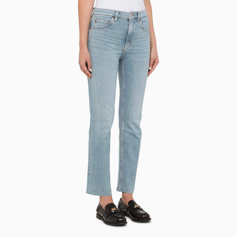 Straight jeans in blue denim商品第3张图片规格展示