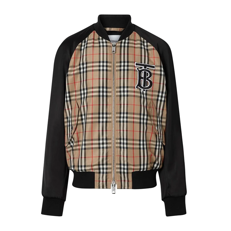 商品Burberry|Burberry 博柏利 男士黑卡其拼色外套 8013634,价格¥5224,第1张图片