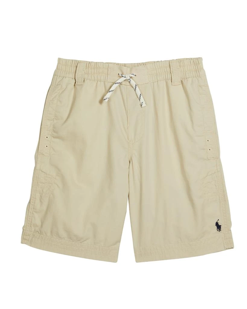 商品Ralph Lauren|Boy's Logo Embroidered Drawstring Twill Shorts, Size 8-10,价格¥141,第1张图片