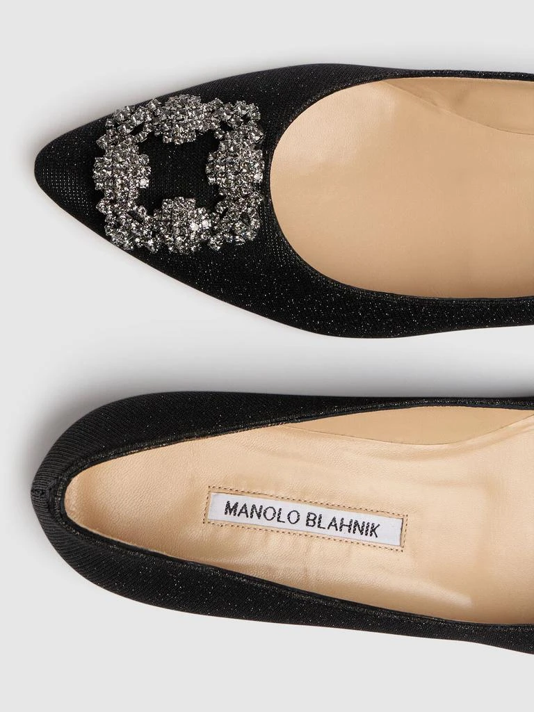 商品Manolo Blahnik|10mm Hangisi Lurex Flats,价格¥8997,第3张图片详�细描述