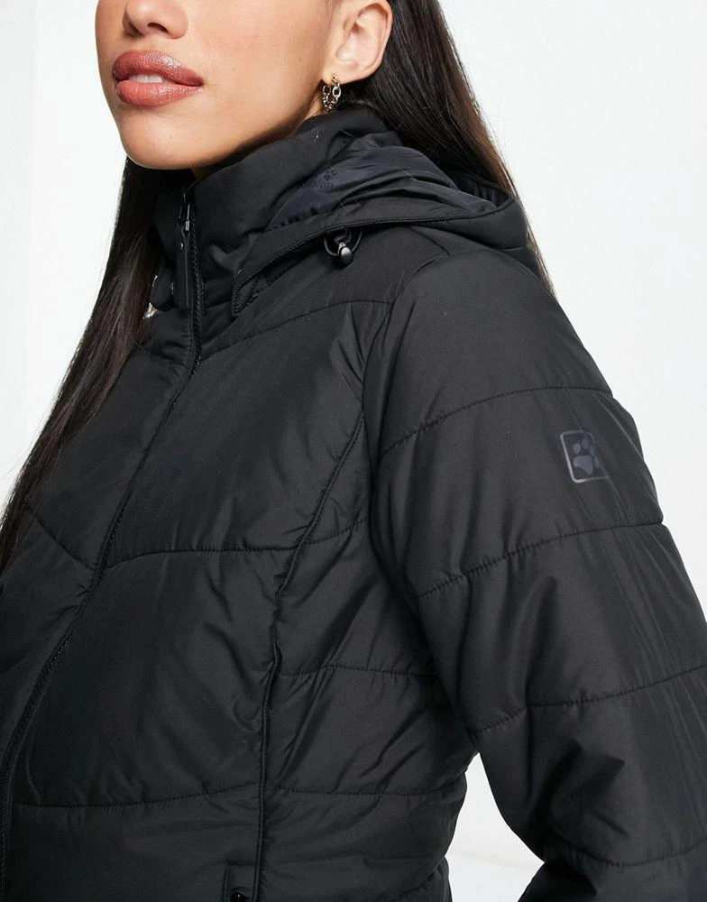 商品Jack Wolfskin|Jack Wolfskin North York long puffer coat in balck,价格¥861,第3张图片详细描述