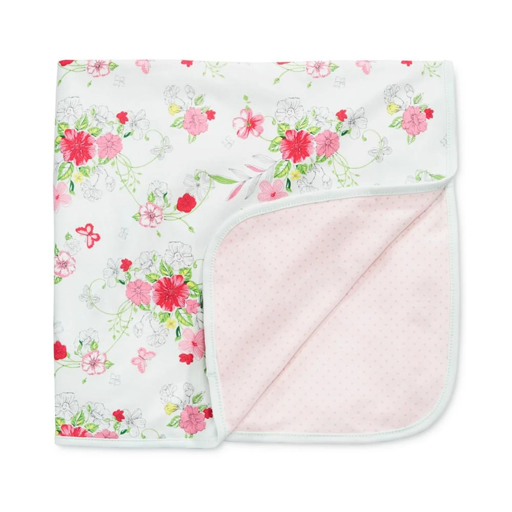 商品First Impressions|Baby Girls Flowers & Dots Blanket, Created for Macy's,价格¥163,第1张图片