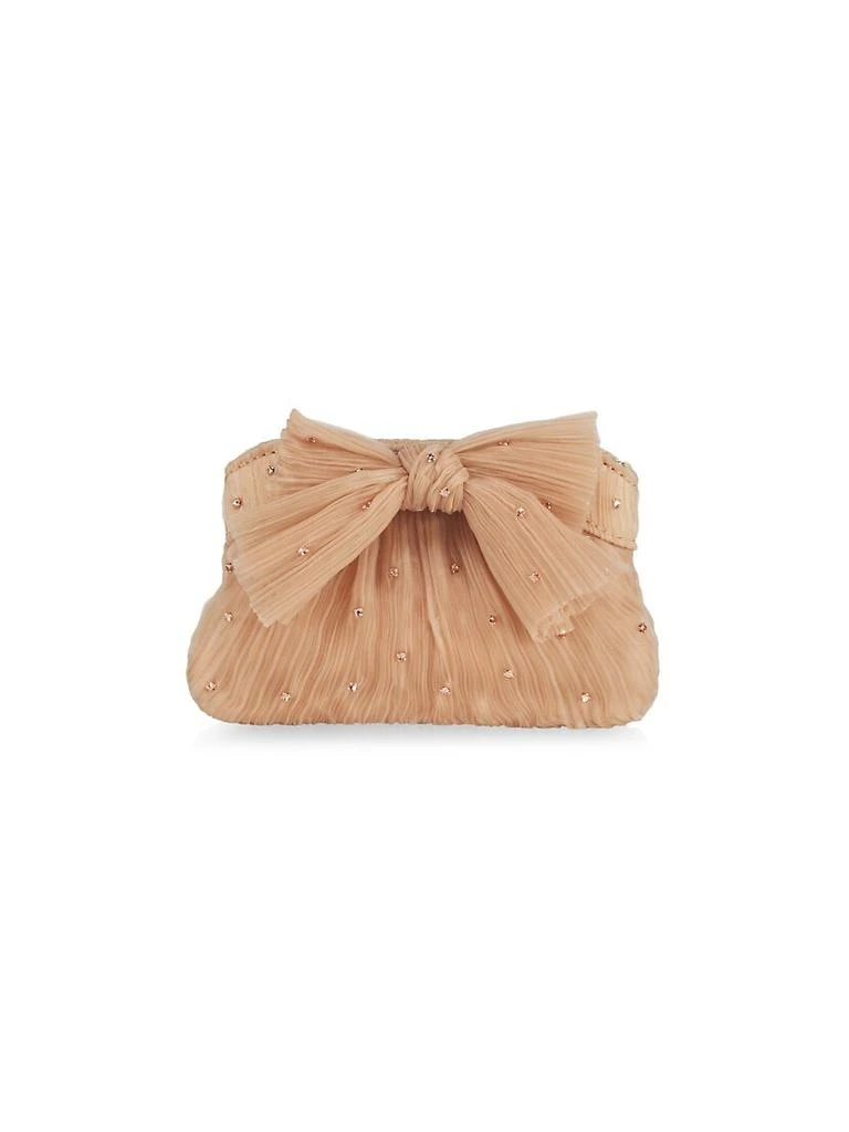 商品Loeffler Randall|Rochelle Knotted Crystal-Embellished Satin Clutch,价格¥835,第1张图片