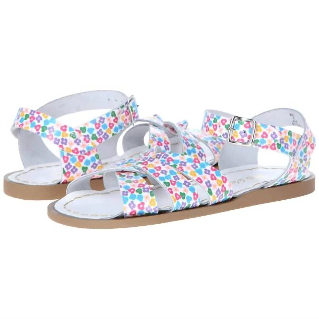 商品Salt Water Sandals|Toddler Girl's Floral Sandal In White,价格¥247,第2张图片详细描述