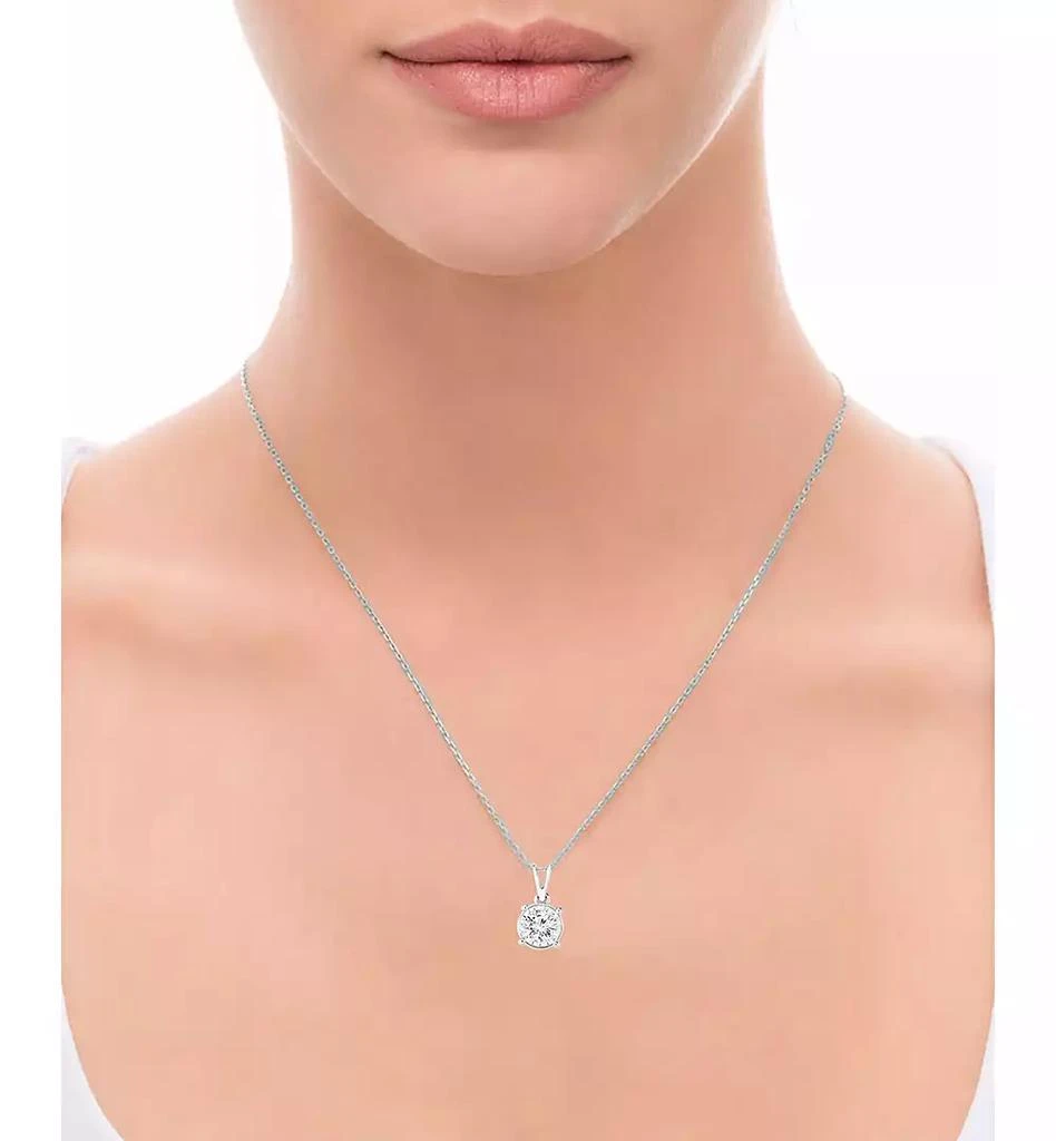 商品TruMiracle|TruMiracle® Diamond Solitaire 18" Pendant Necklace (5/8 ct. t.w.) in 14k White Gold,价格¥24485,第2张图片详细描述