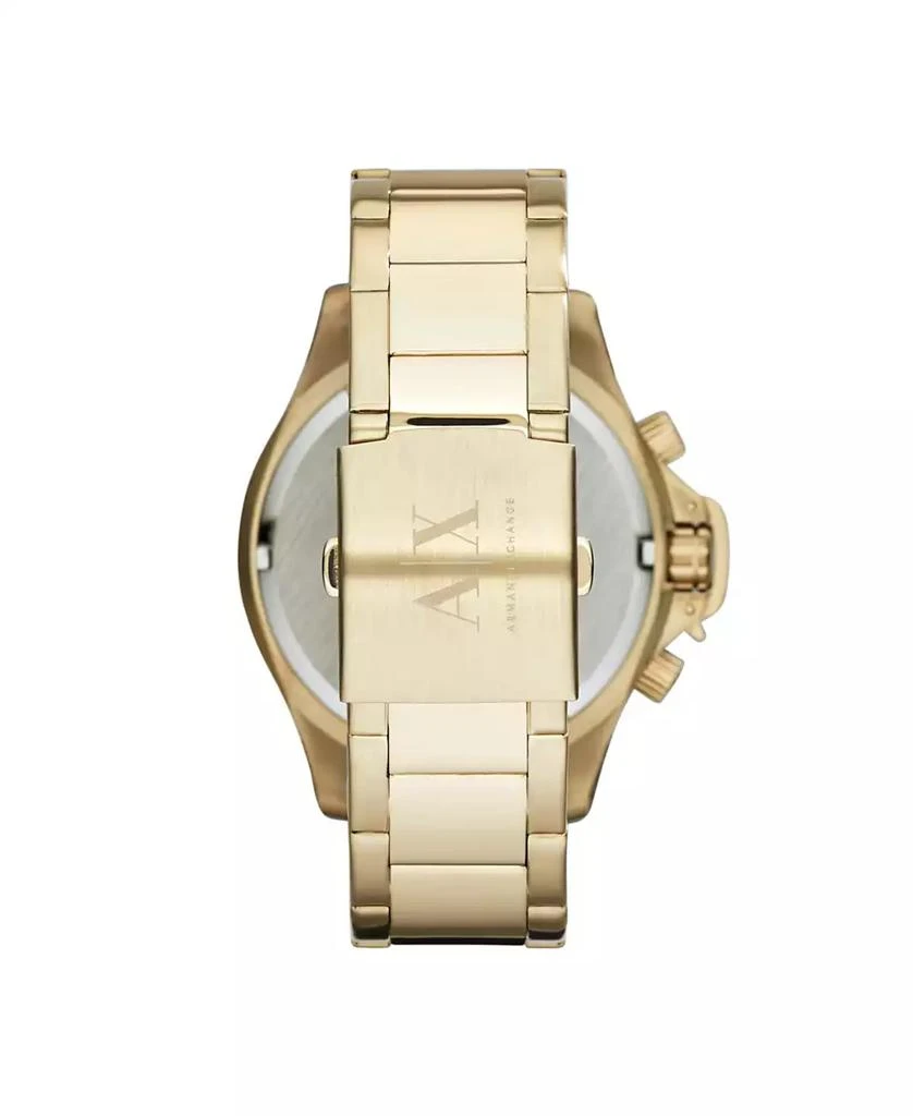 商品Armani Exchange|Men's Chronograph Gold Tone Stainless Steel Bracelet Watch 48mm,价格¥926,第2张图片详细描述