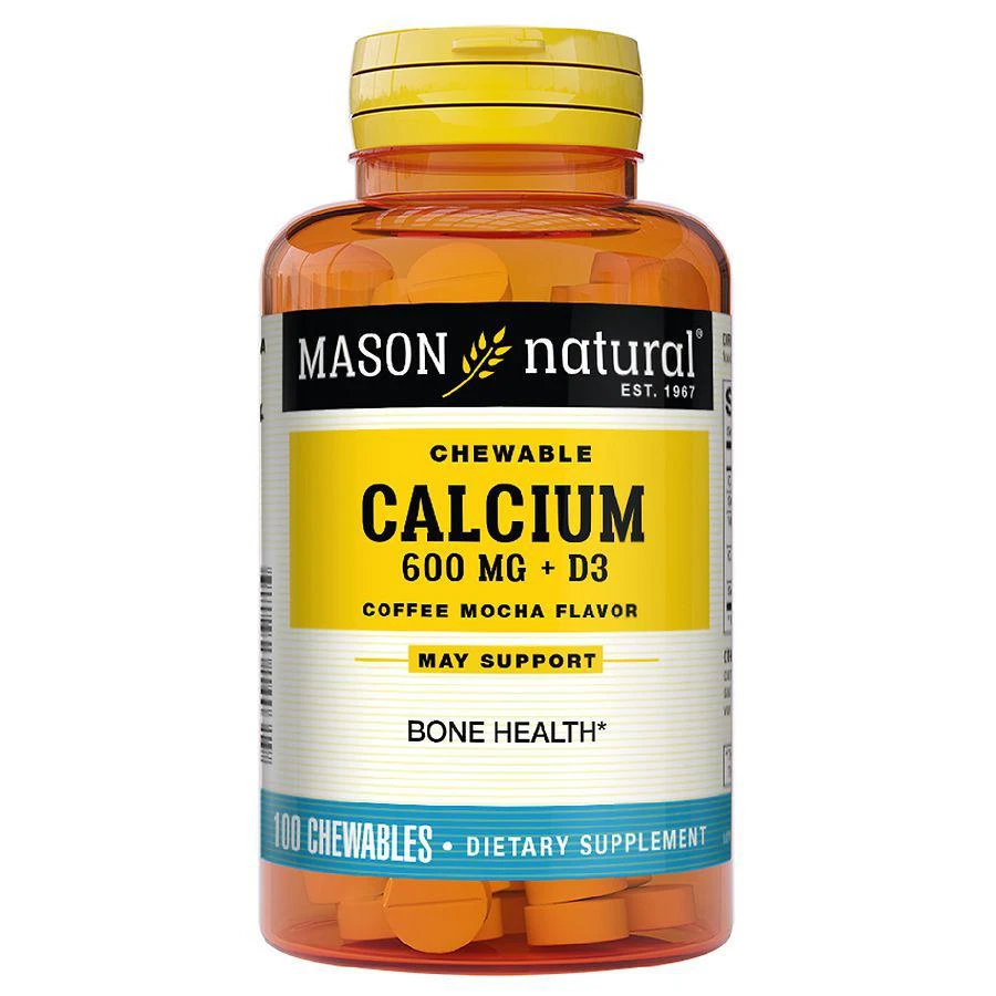 商品Mason Natural|Calcium 600+D3 Chewable Tablets Coffee-Mocha,价格¥30,第1张图片