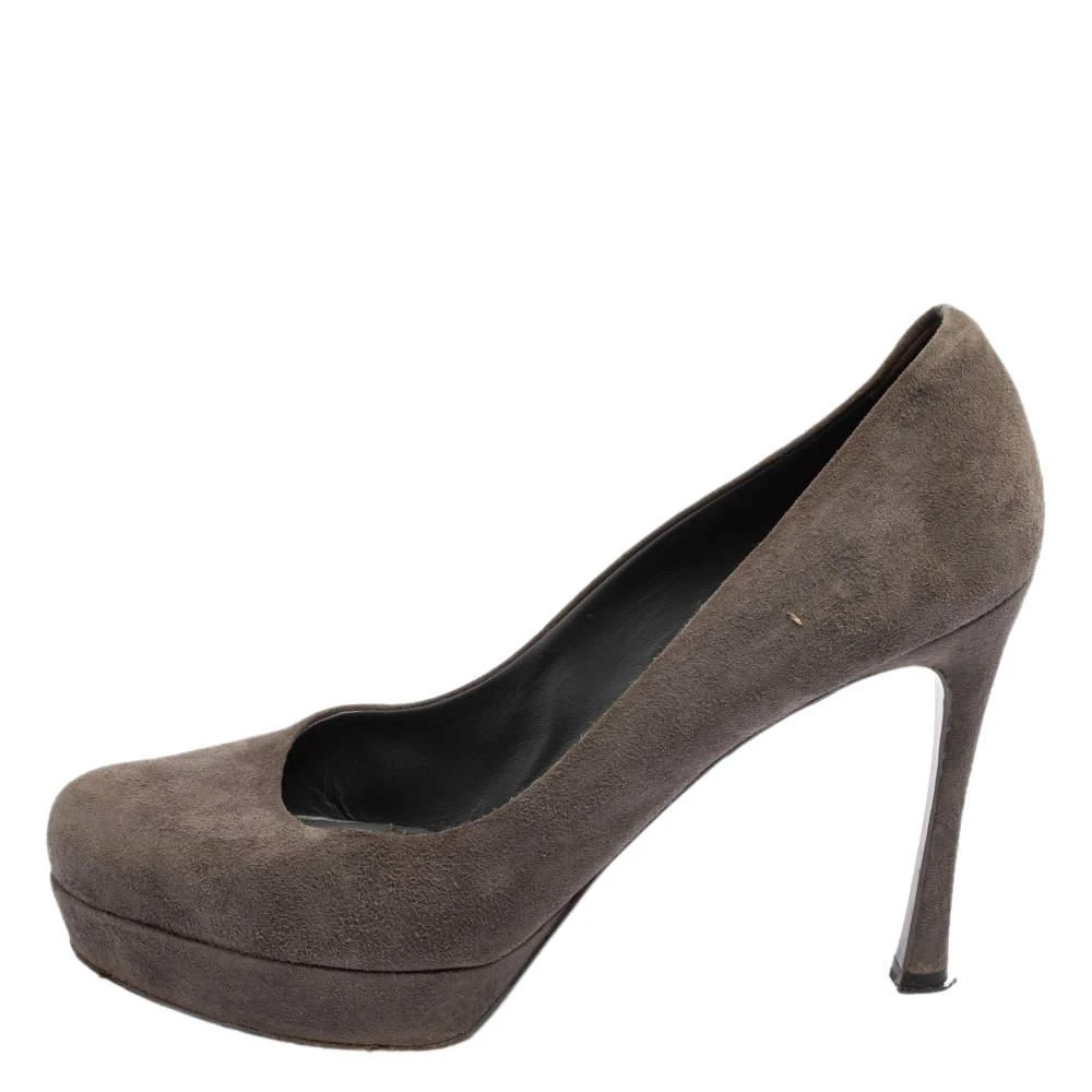 商品[二手商品] Yves Saint Laurent|Yves Saint Laurent Grey Suede Pumps Size 40,价格¥1046,第2张图片详细描述