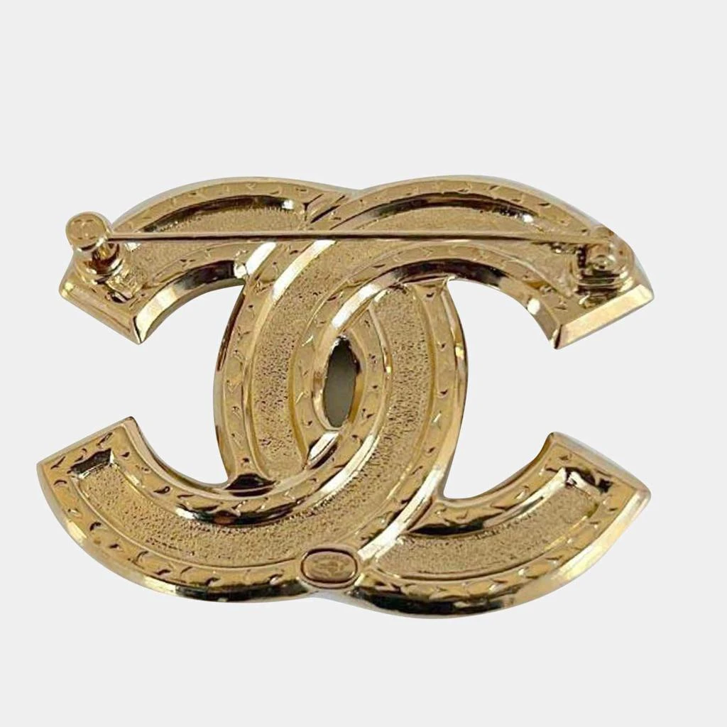 商品Chanel|Chanel gold quilted crystal embellished oversized brooch,价格¥10176,第4张图片详细描述