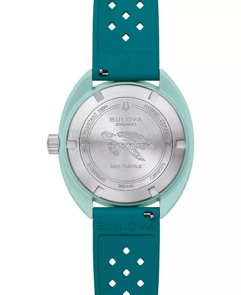 商品Bulova|Men's Snorkel Green HNBR Rubber Strap Watch 41mm,价格¥2591,第4张图片详细描述