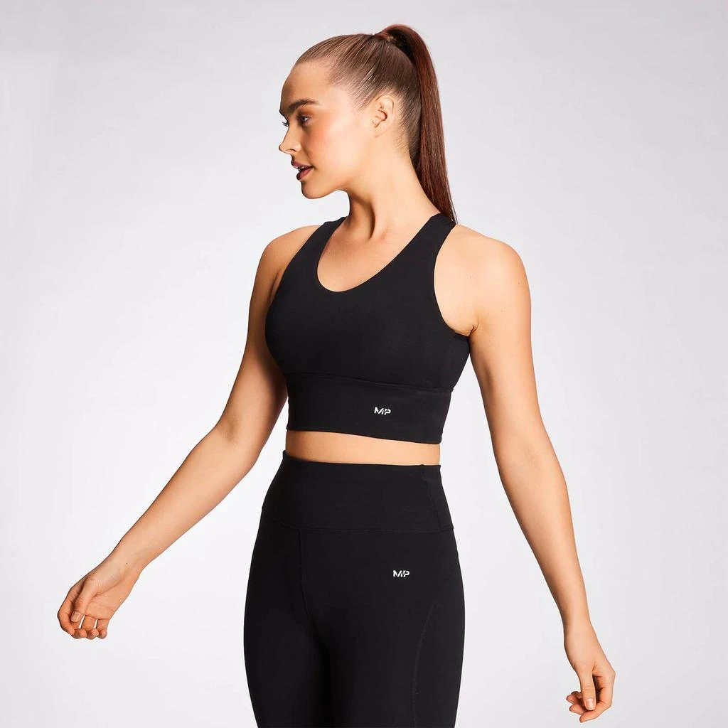 商品Myprotein|MP Women's Power Longline Sports Bra - Black,价格¥133,第4张图片详细描述