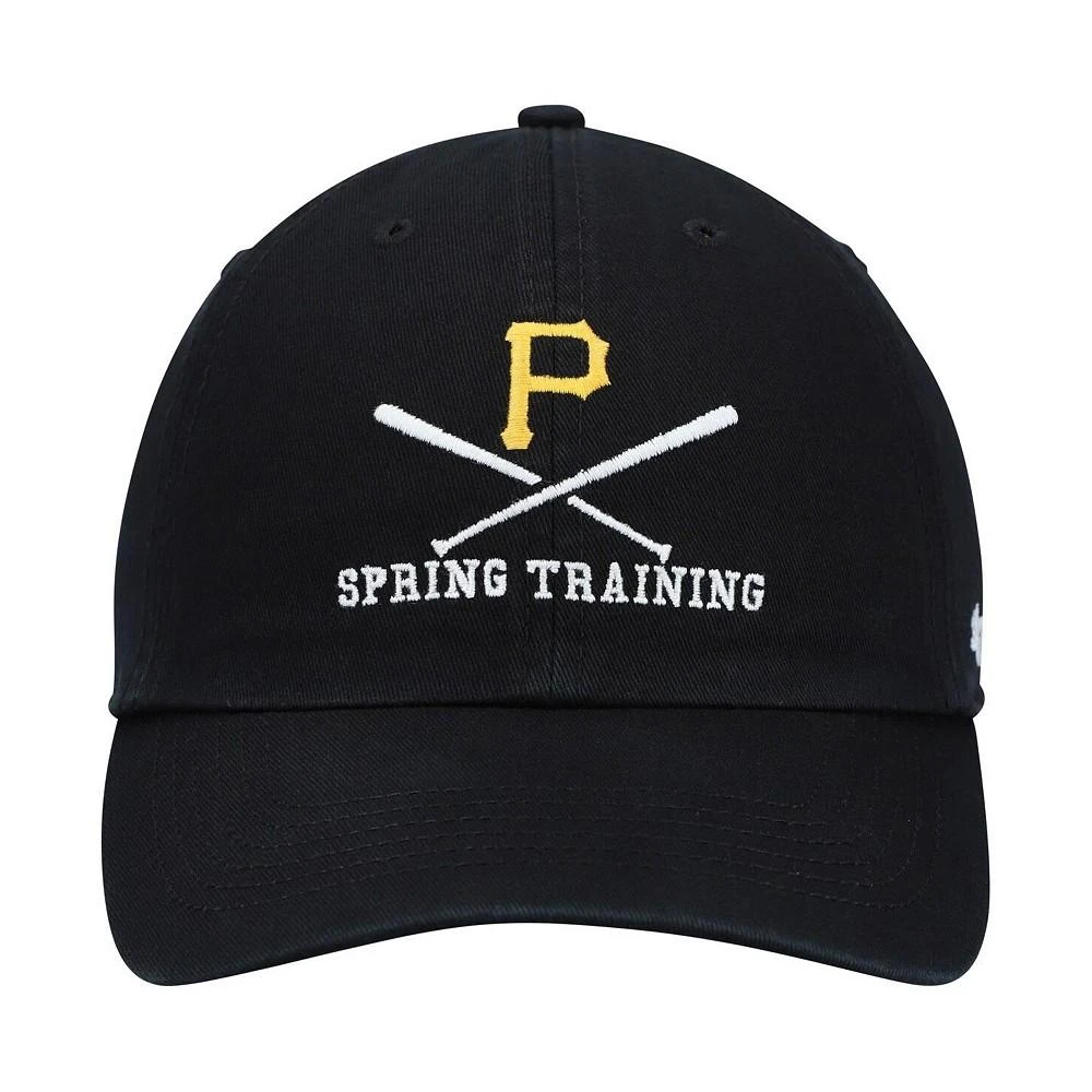 商品47 Brand|Men's Black Pittsburgh Pirates 2022 MLB Spring Training Cross Bone Clean Up Adjustable Hat,价格¥163,第3张图片详细描述