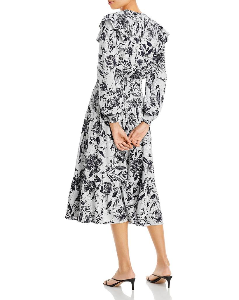 Smocked Floral Print Midi Dress - 100% Exclusive商品第3张图片规格展示