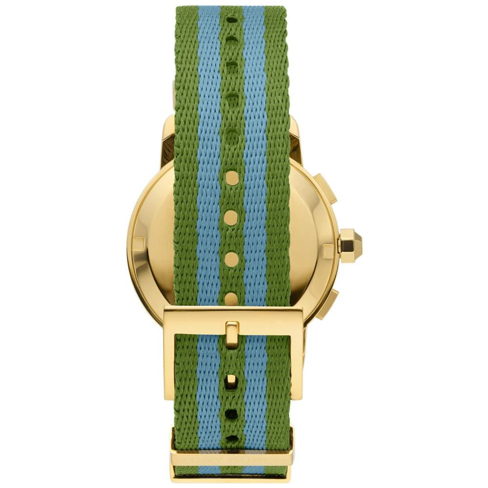 商品Tory Burch|Women's Chronograph The Tory Multicolor Stripe Nylon Strap Watch 37mm,价格¥2441,第3张图片详细描述