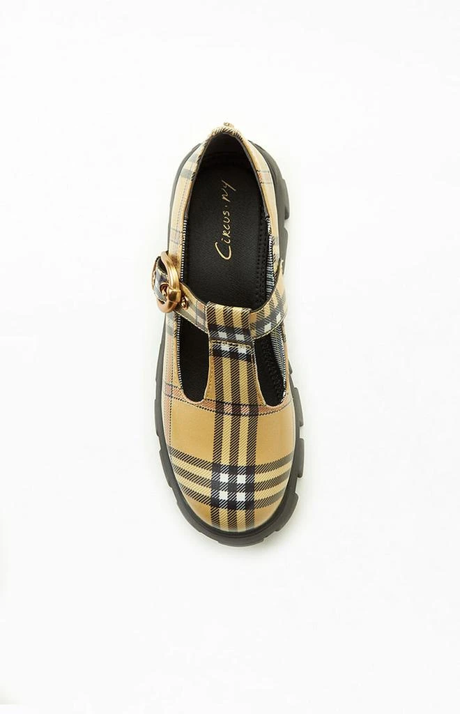 商品Sam Edelman|Women's Brown Plaid Amy Lugged Platform,价格¥987,第5张图片详细描述