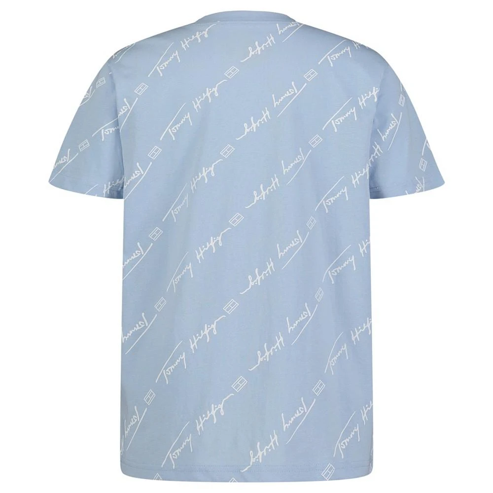 商品Tommy Hilfiger|Big Boys Angled Script Short Sleeves T-shirt,价格¥37,第2张图片详细描述