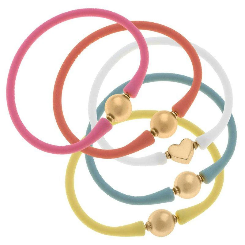 商品Canvas Style|New Year's Bali 24K Gold Silicone Bracelet Stack,价格¥937,第1张图片