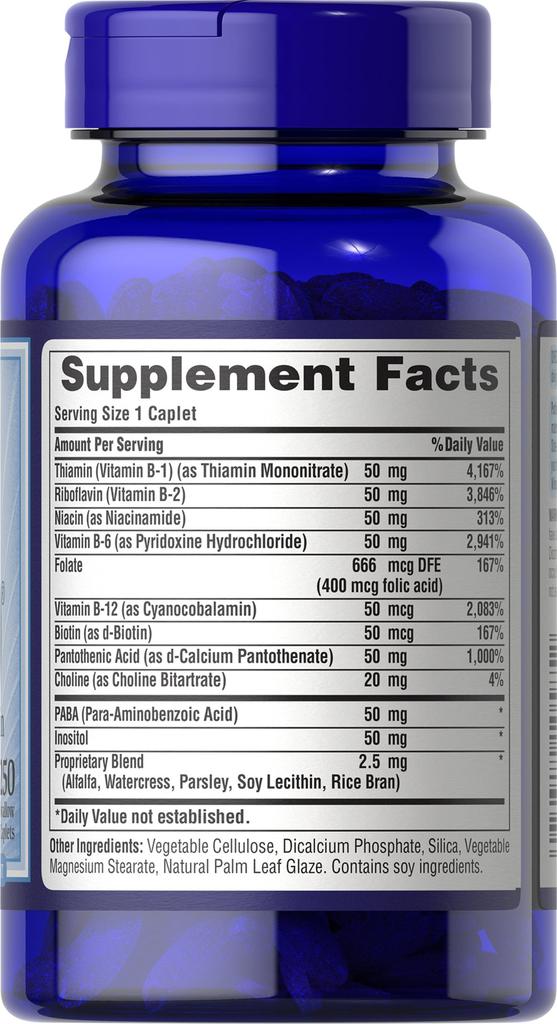 Vitamin B-50® Complex 250 Caplets商品第3张图片规格展示