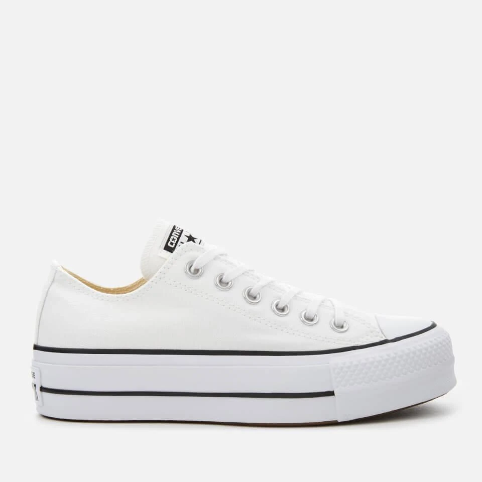 商品Converse|CONVERSE WOMEN'S CHUCK TAYLOR ALL STAR LIFT OX TRAINERS - WHITE/BLACK/WHITE,价格¥421,第1张图片