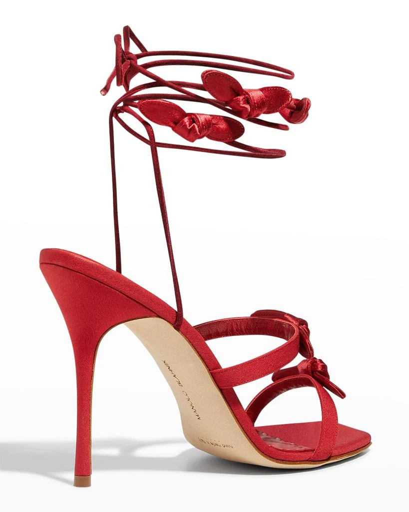 商品Manolo Blahnik|Fiocco Pop Fabio Bow Ankle-Tie Sandals,价格¥2222,第3张图片详细描述