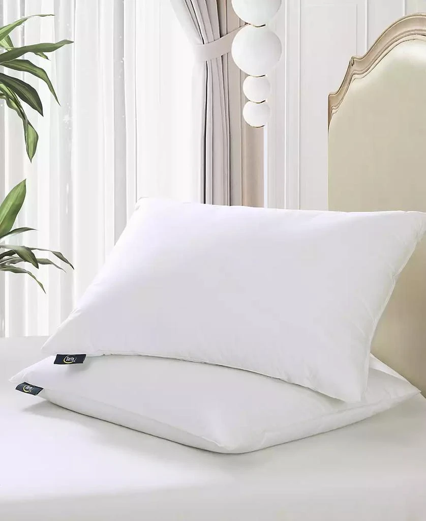 商品Serta|HeiQ Cooling Softy-Around Feather & Down 2-Pack Pillows, King,价格¥527,第3张图片详细描述