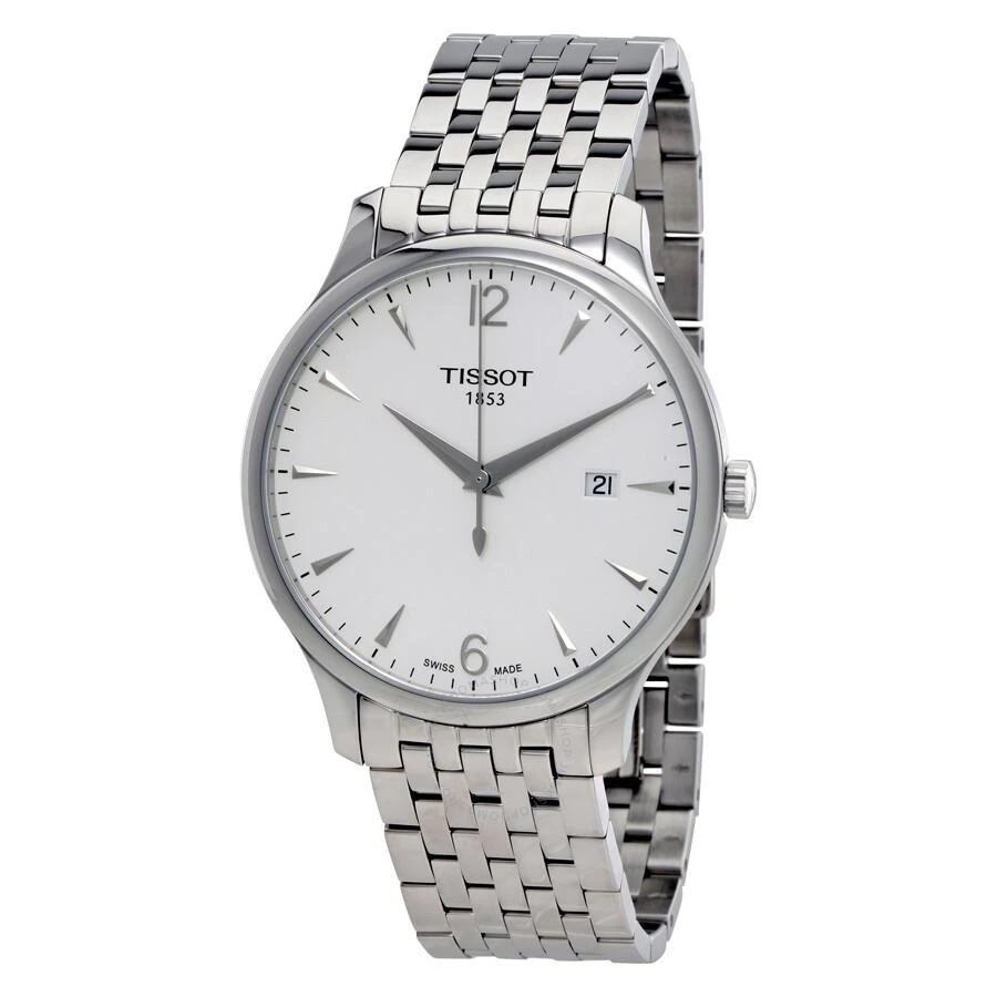 商品Tissot|Tradition Silver Dial Stainless Steel Men's Watch T0636101103700,价格¥1891,第1张图片