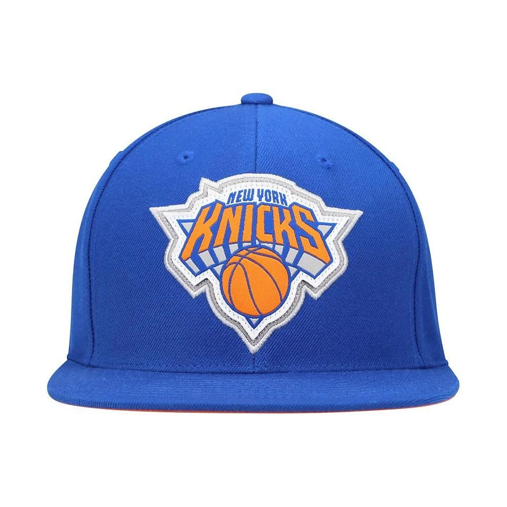 商品Mitchell and Ness|Men's Royal New York Knicks Hardwood Classics Pop Snapback Hat,价格¥254,第4张图片详细描述