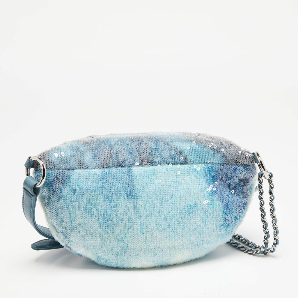 Chanel Light Blue Sequins Waterfall Belt Bag商品第4张图片规格展示