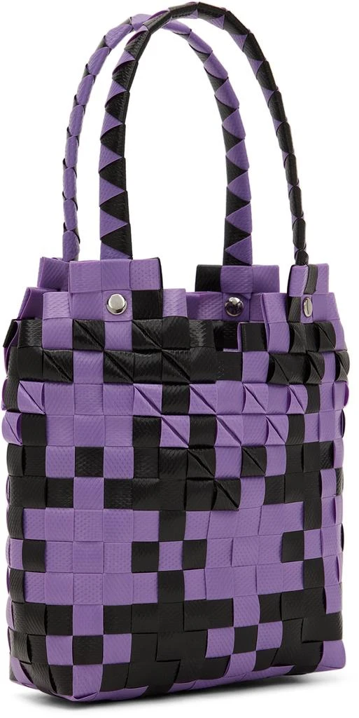 商品Marni|Kids Purple & Black Diamond Basket Tote,价格¥1018,第3张图片详细描述