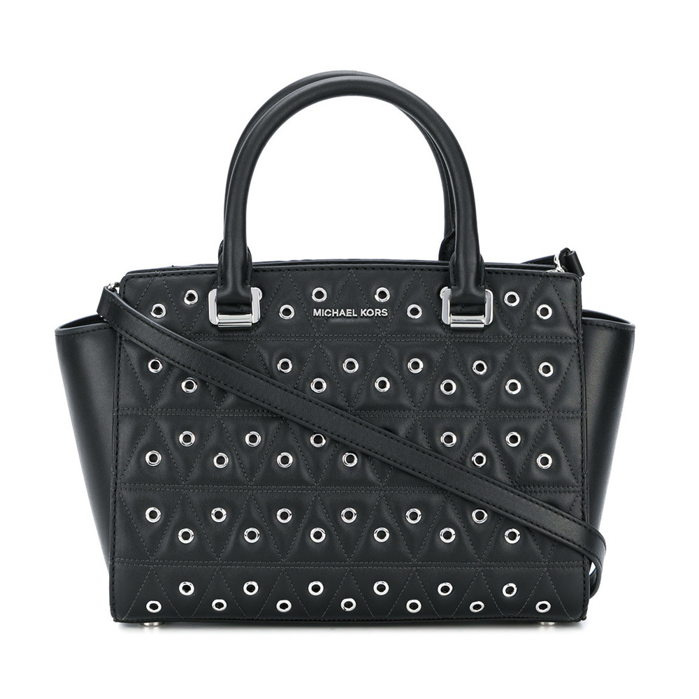 商品[国内直发] Michael Kors|Michael Kors 迈克高仕 SELMA系列黑色牛皮女士手提包 30F7SLMS6O-BLACK,价格¥1620,第1张图片