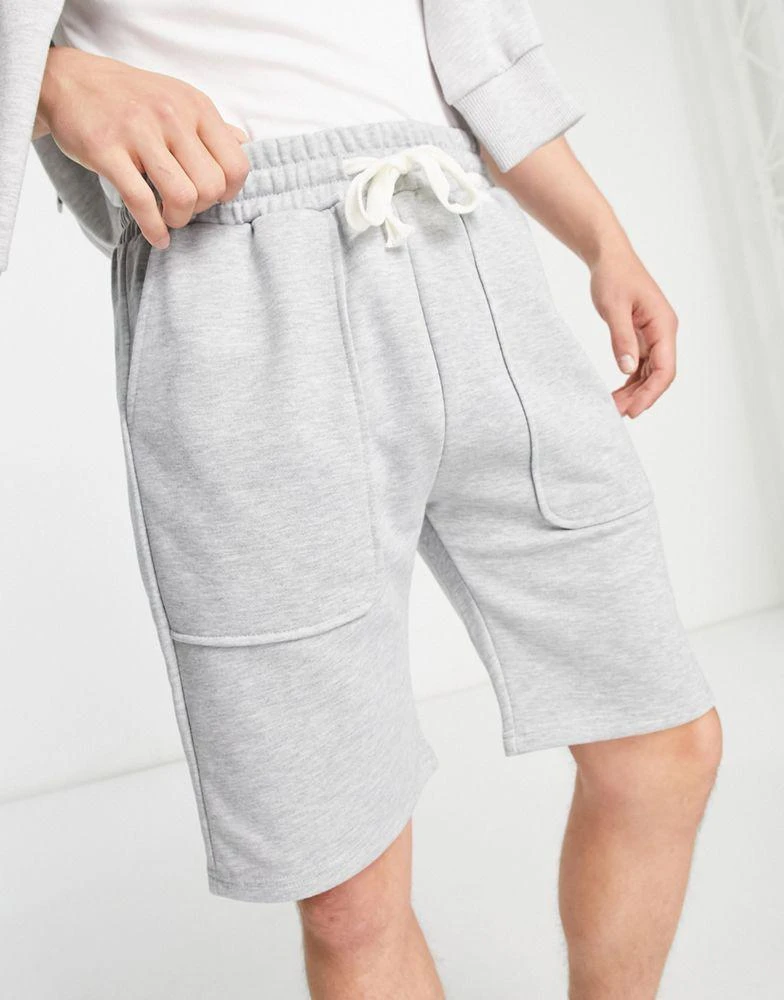 商品American Stitch|American Stitch jersey shorts in grey,价格¥219,第3张图片详细描述