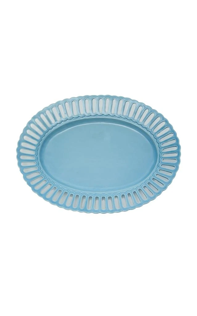 商品MoDA|Moda Domus - Balconata Creamware Serving Tray - Blue - Moda Operandi,价格¥1095,第1张图片