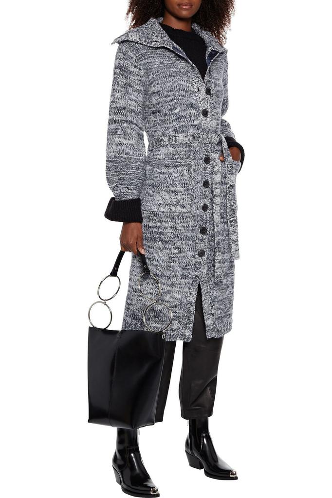 Belted marled wool-blend cardigan商品第2张图片规格展示