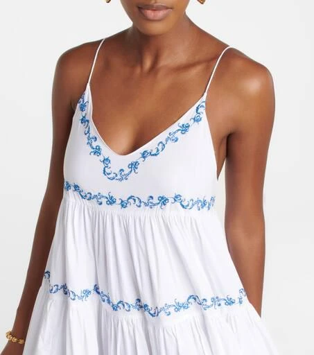 商品CAROLINE CONSTAS|Katrina embroidered poplin midi dress,价格¥2883,第4张图片详细描述
