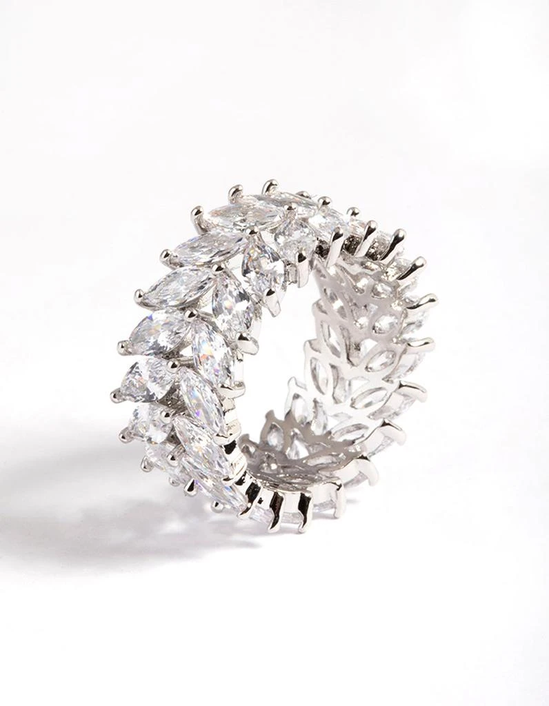 商品Lovisa|Diamond Simulants Rhodium Marquise Statement Ring,价格¥230,第3张图片详细描述