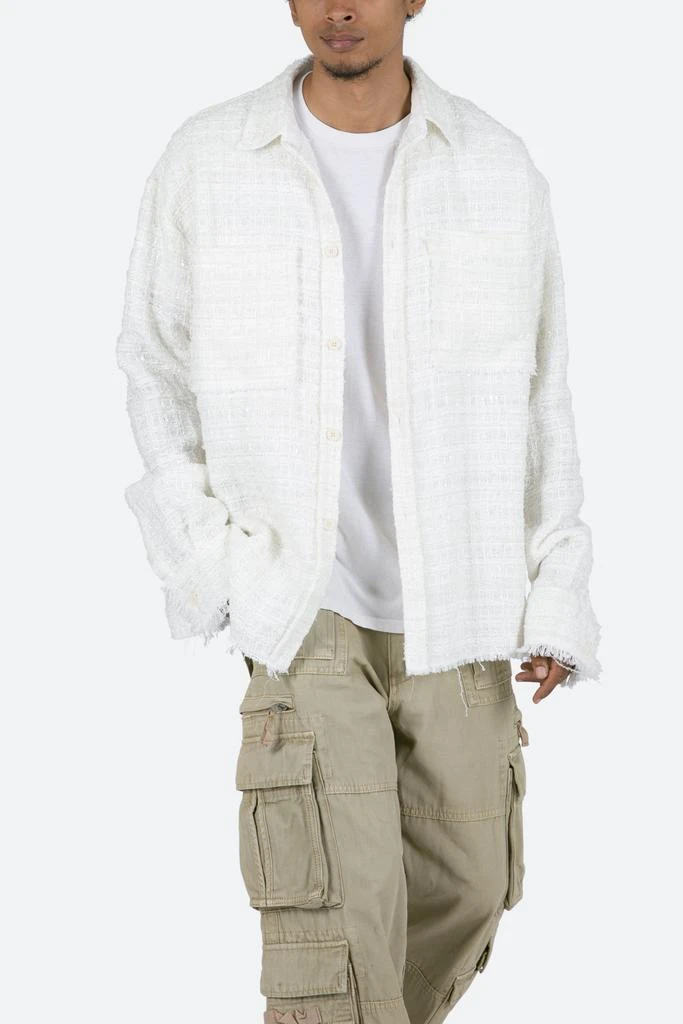 商品MNML|Heavyweight Raw Edge Flannel - White,价格¥335,第2张图片详细描述