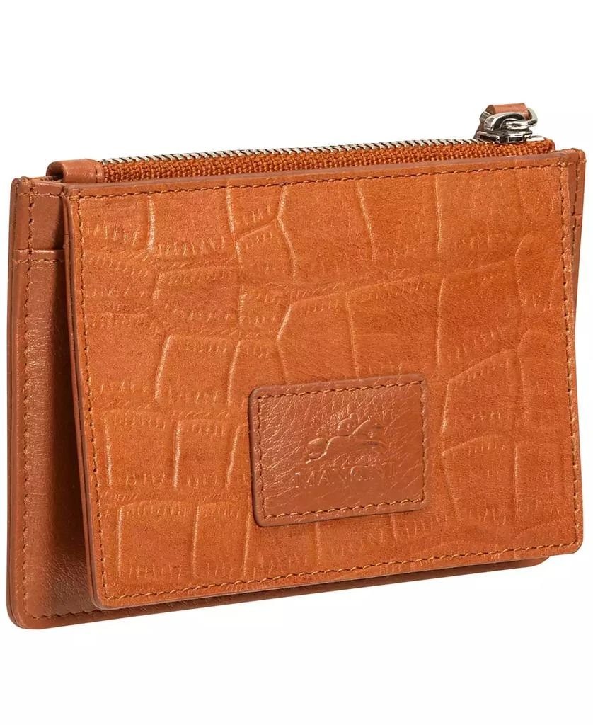 商品Mancini Leather Goods|Women's Croco Collection RFID Secure Card Case and Coin Pocket,价格¥371,第2张图片详细描述