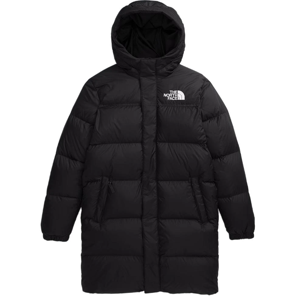 商品[国内直发] The North Face|[预售3天]北面派克服 Nuptse 舒适保暖连帽 黑色 青少年,价格¥2808,第1张图片
