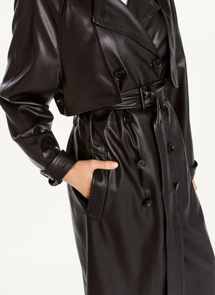 商品DKNY|Faux Leather Trench Coat,价格¥1330,第4张图片详细描述